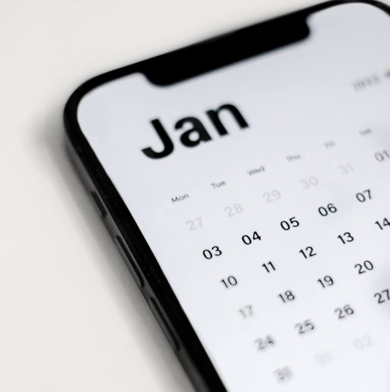 Calendar on a mobile